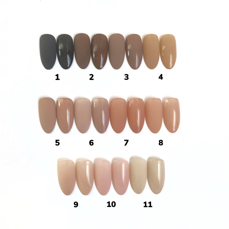 Leopard Wave - nude shade chart - Three Graces & Co. press on nails glue on nails stick on nails