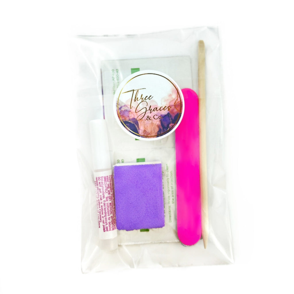 Extra Nail Application Kit - Three Graces & Co. press on nails glue on nails stick on nails