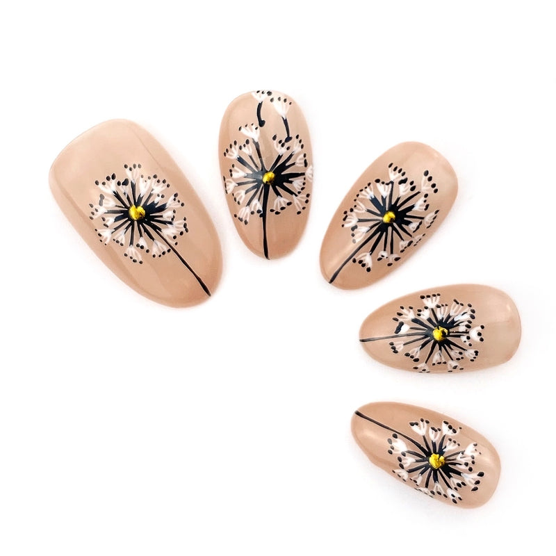 Dandelion Love - Three Graces & Co. press on nails glue on nails stick on nails