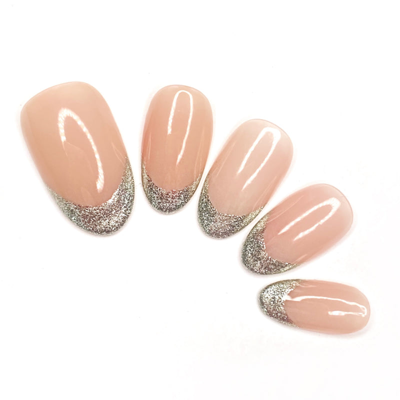 French Sparkle - Three Graces & Co. press on nails glue on nails stick on nails