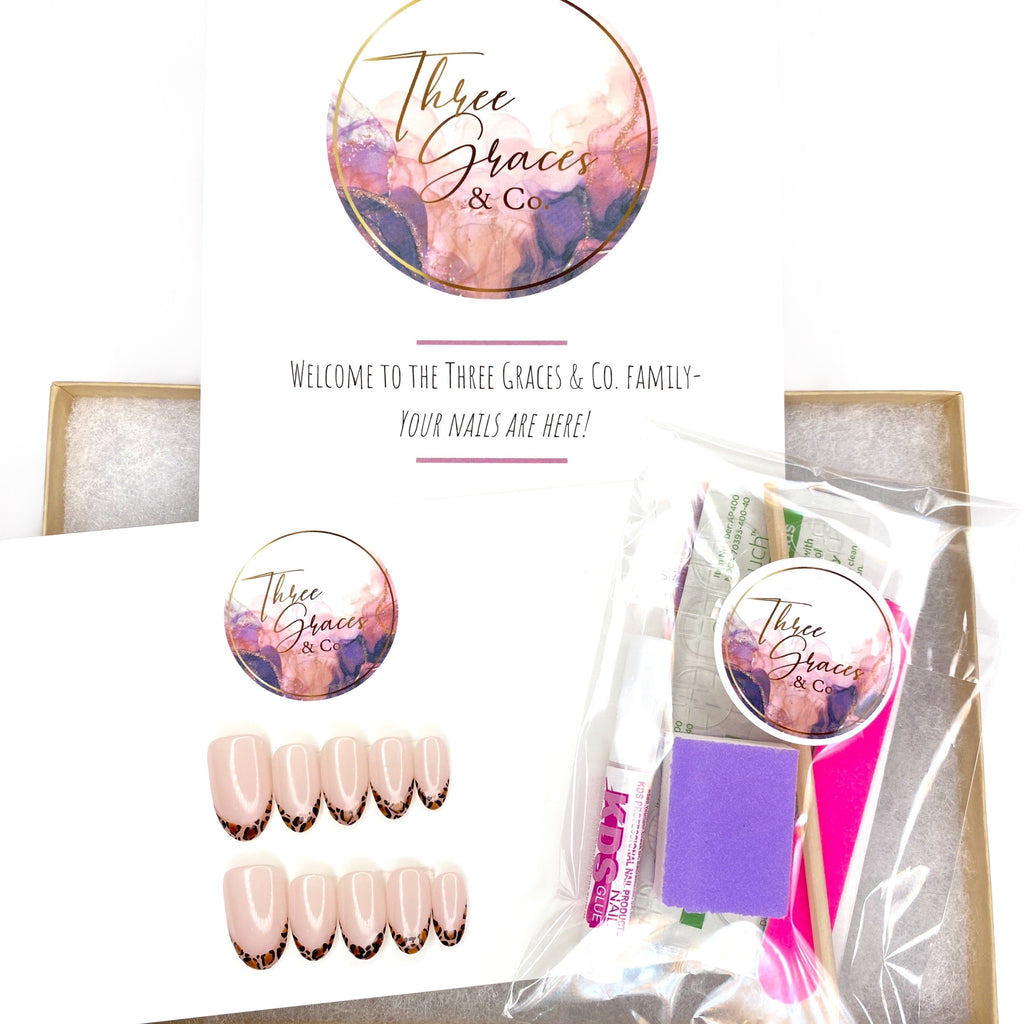 Léopard - Three Graces & Co. press on nails glue on nails stick on nails